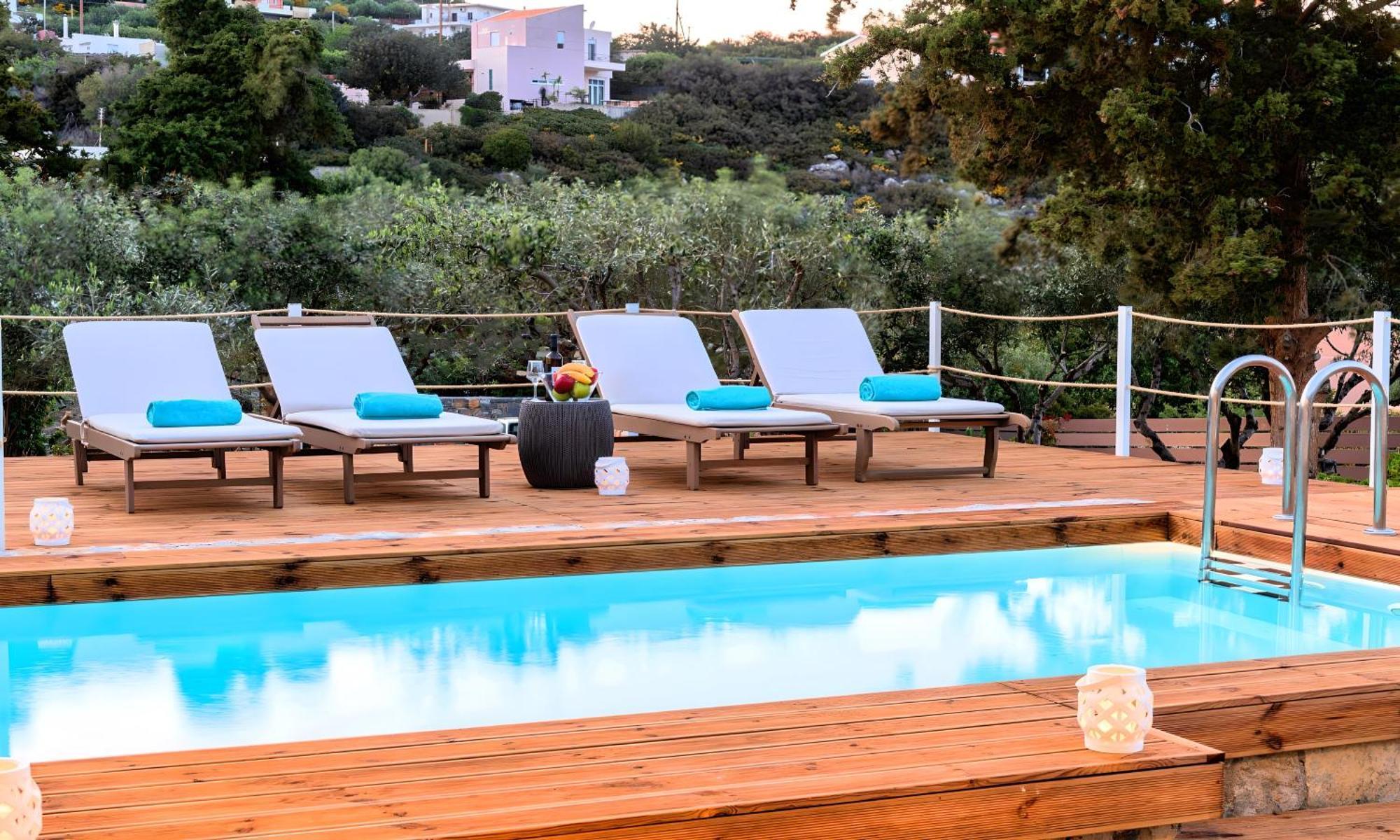 Cretan Lodge Heated Pool Agios Nikolaos Exterior foto